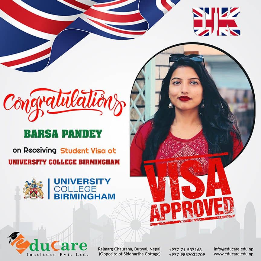Congratulations Barsa Pandey 