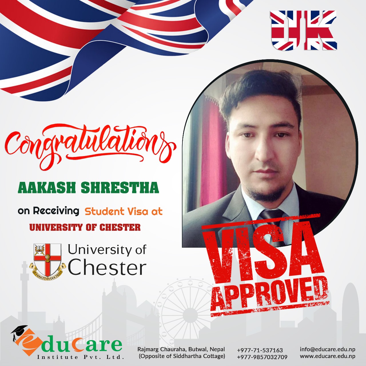 Congratulations Aakash Shrestha