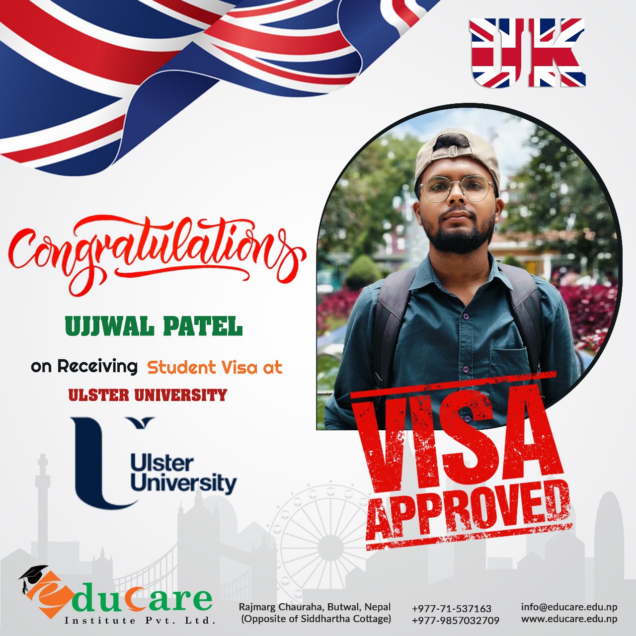 Congratulations Ujjwal Patel